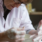 Ros Perton in her studio 2016
